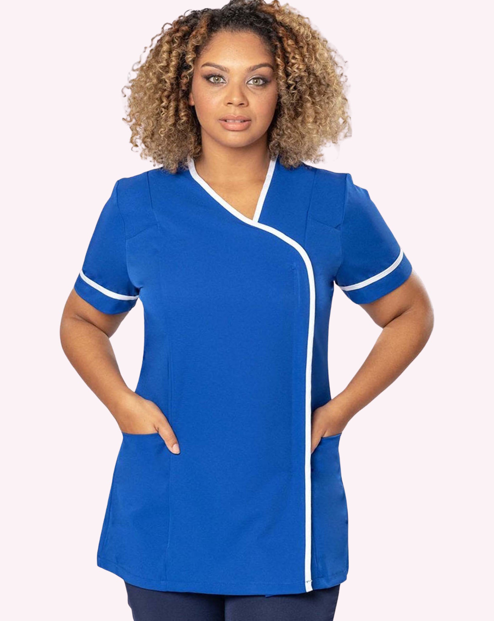 Delamere Asymmetric Contrast Trim Tunic