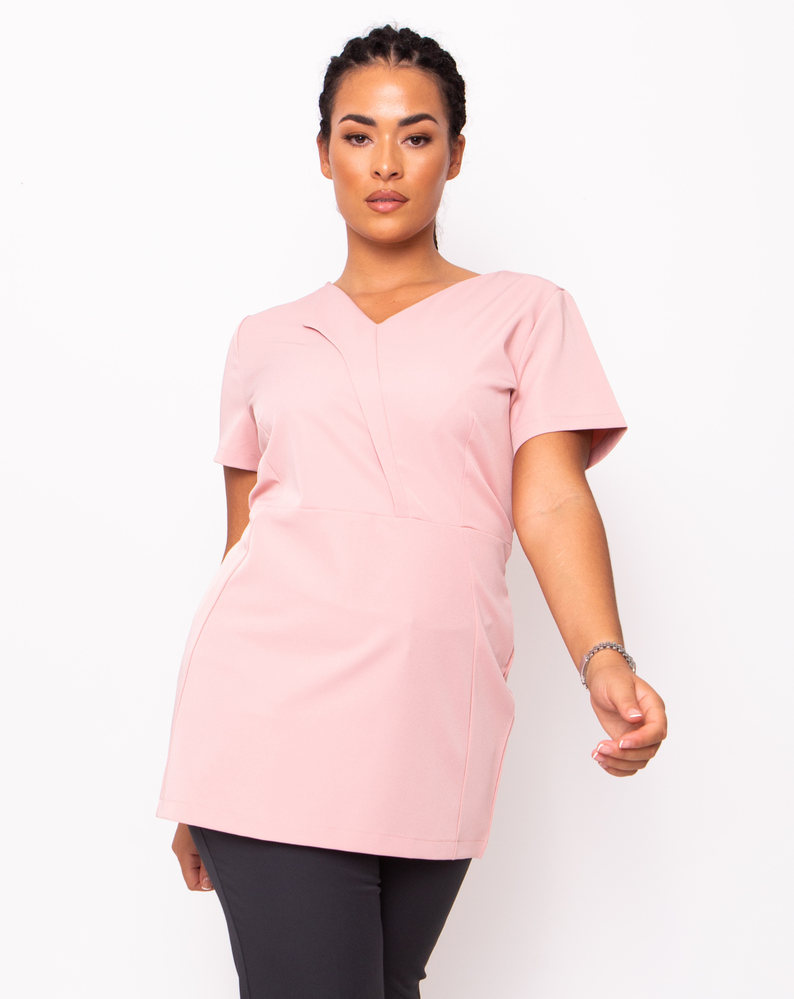 Diva Asymmetric Beauty Tunic - Blush