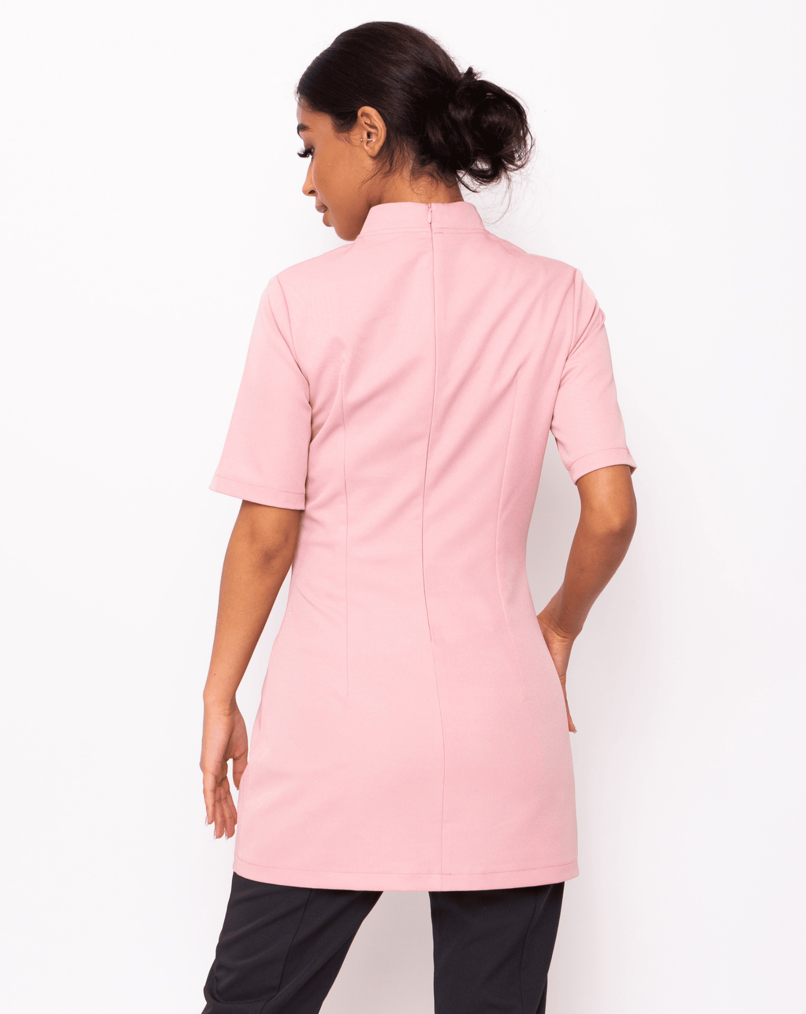 Essence Mandarin Collar Beauty Tunic - Blush