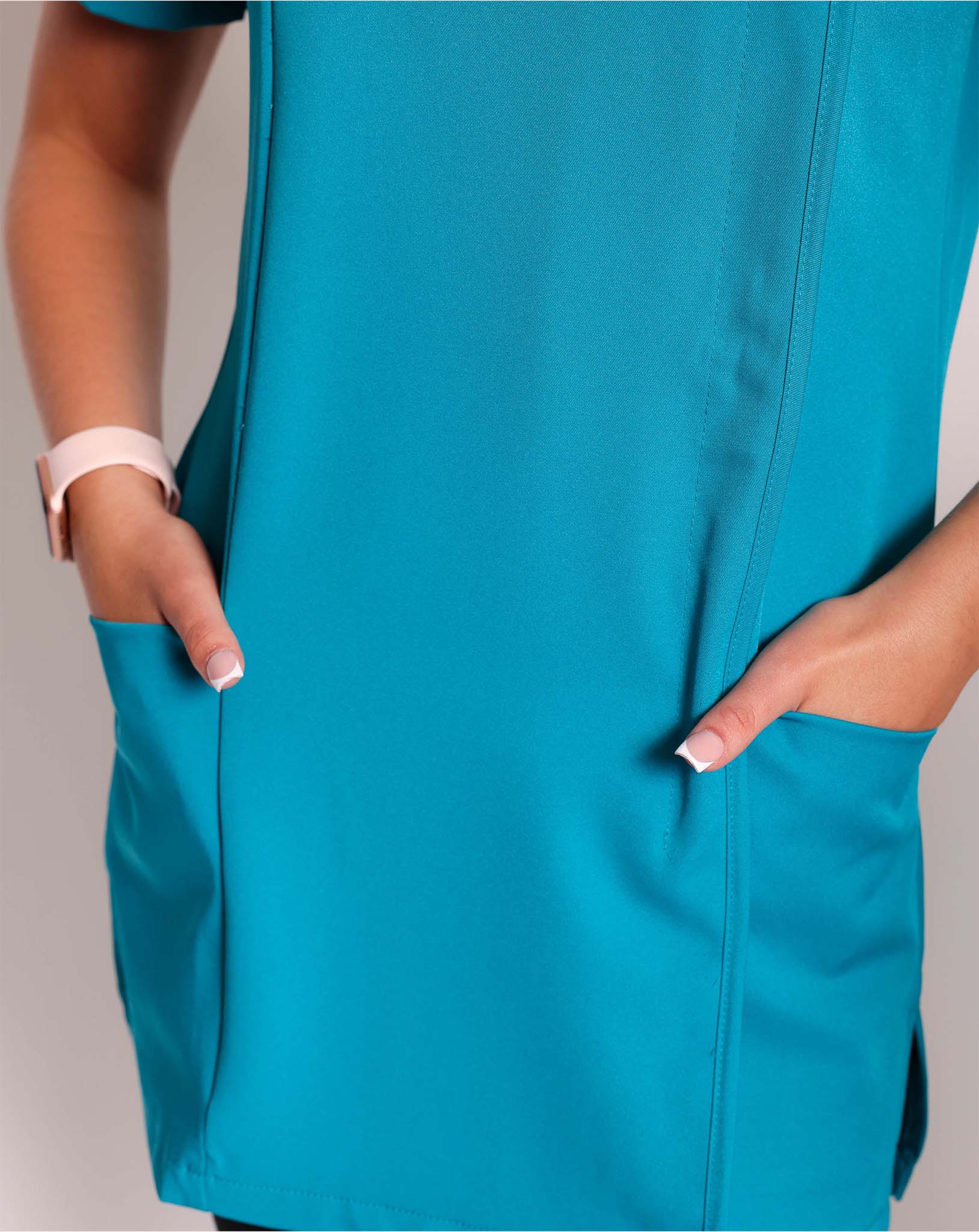 Eternity Asymmetric Beauty Tunic - Teal / Teal