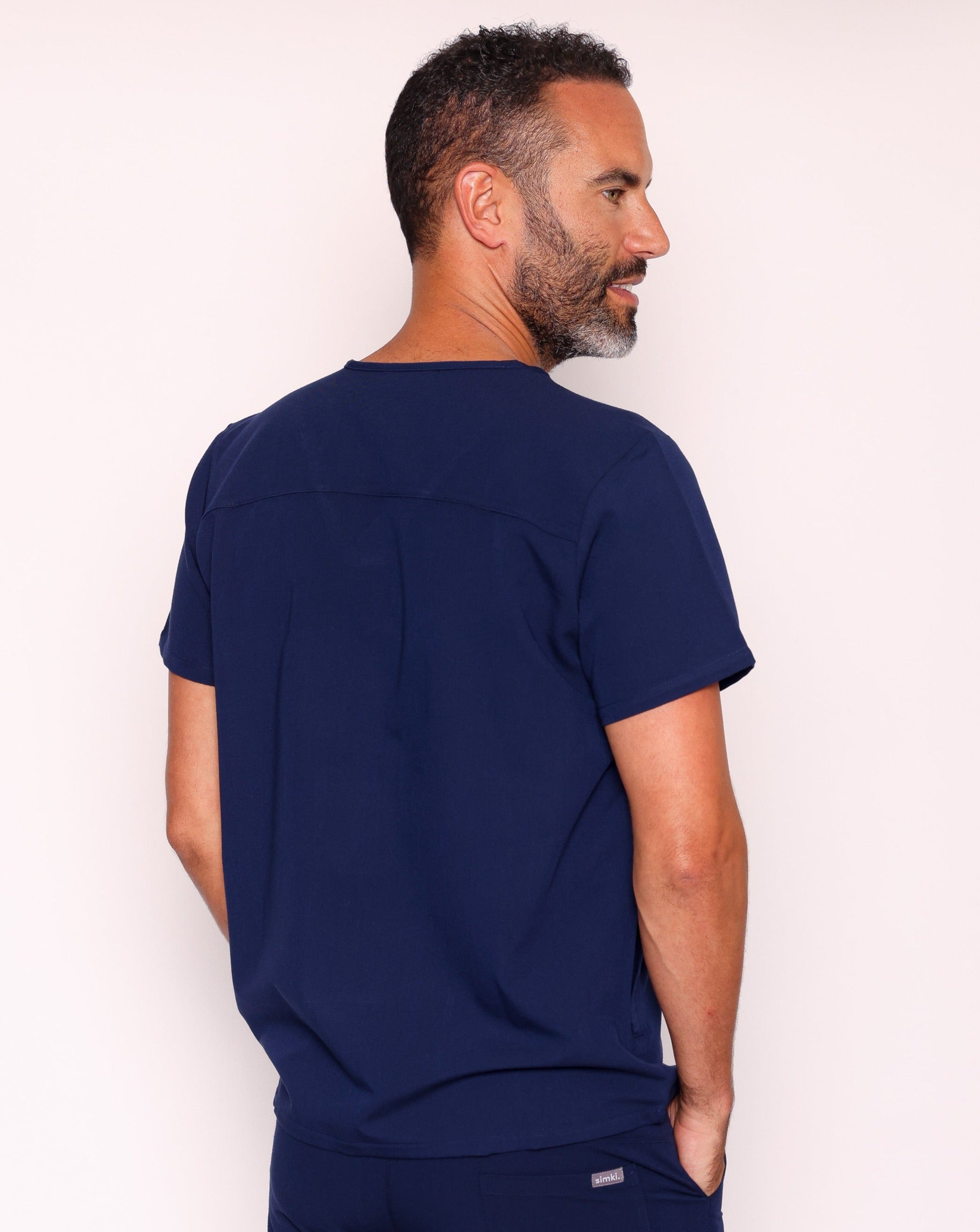 Oscar Scrub Top - Navy