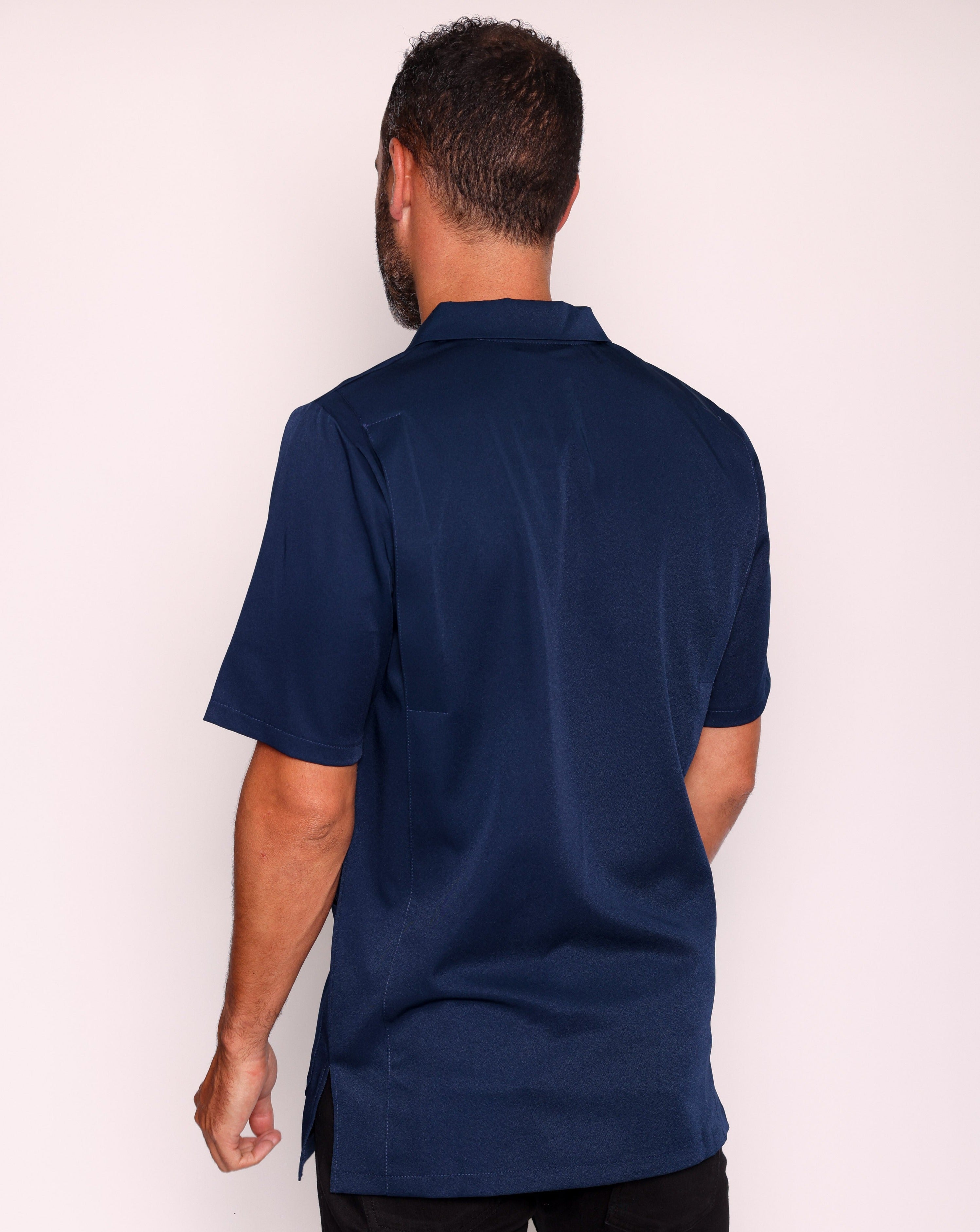 Sketch Collared Work Tunic - Navy