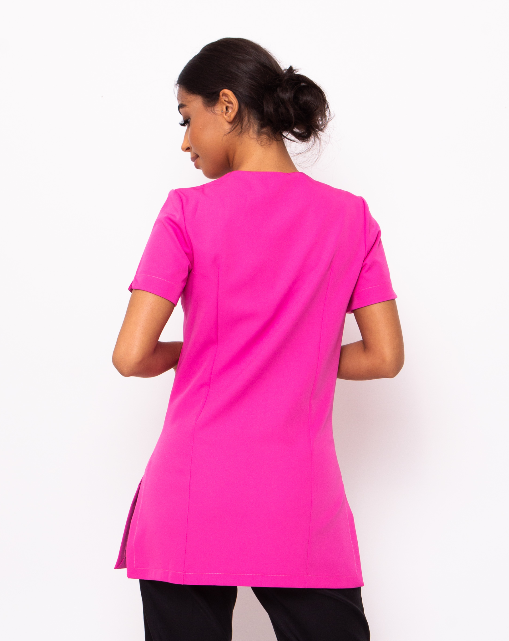 Belle Asymmetric Beauty Tunic - Hot Pink