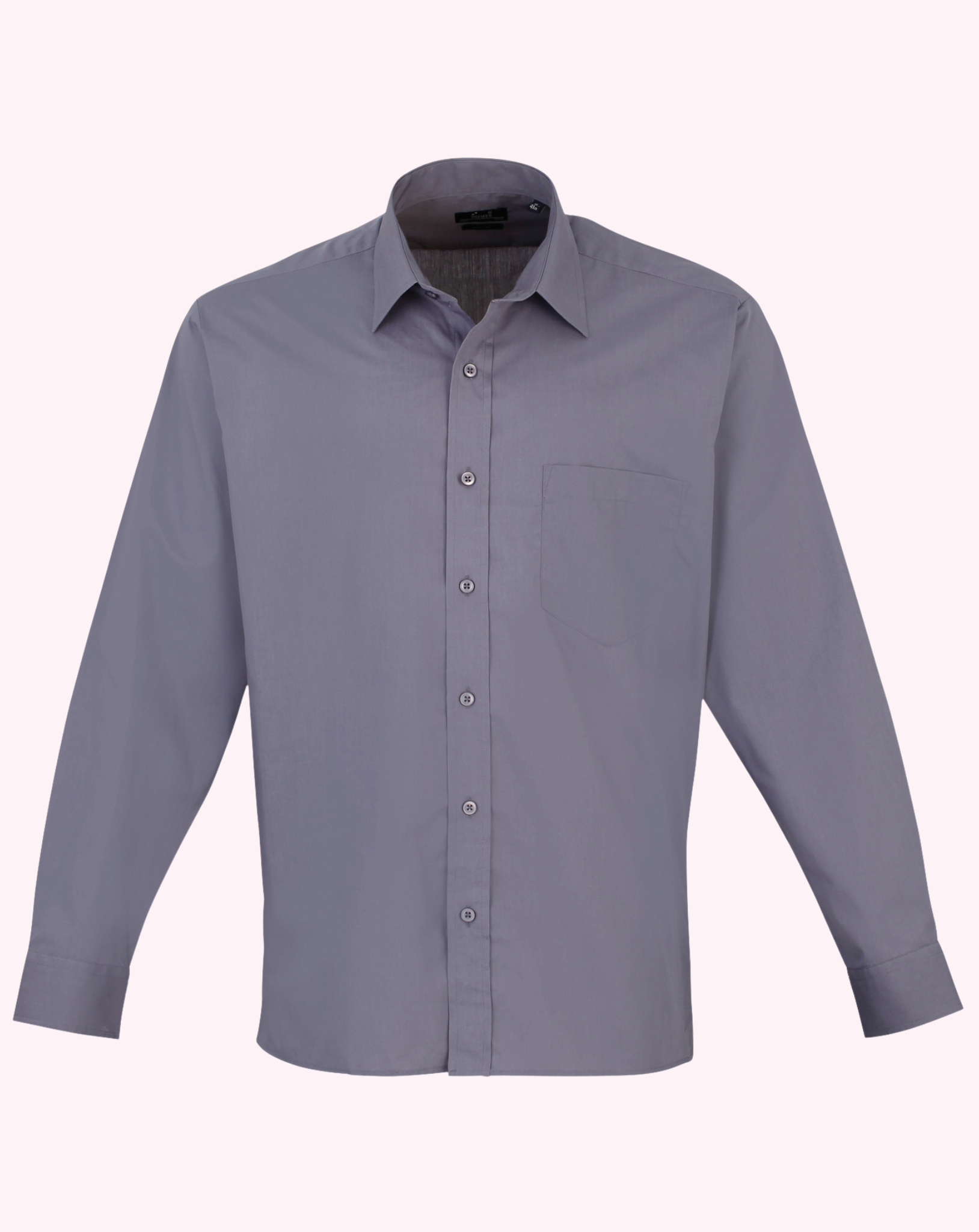 Premier Long Sleeve Poplin Shirt Muted colours