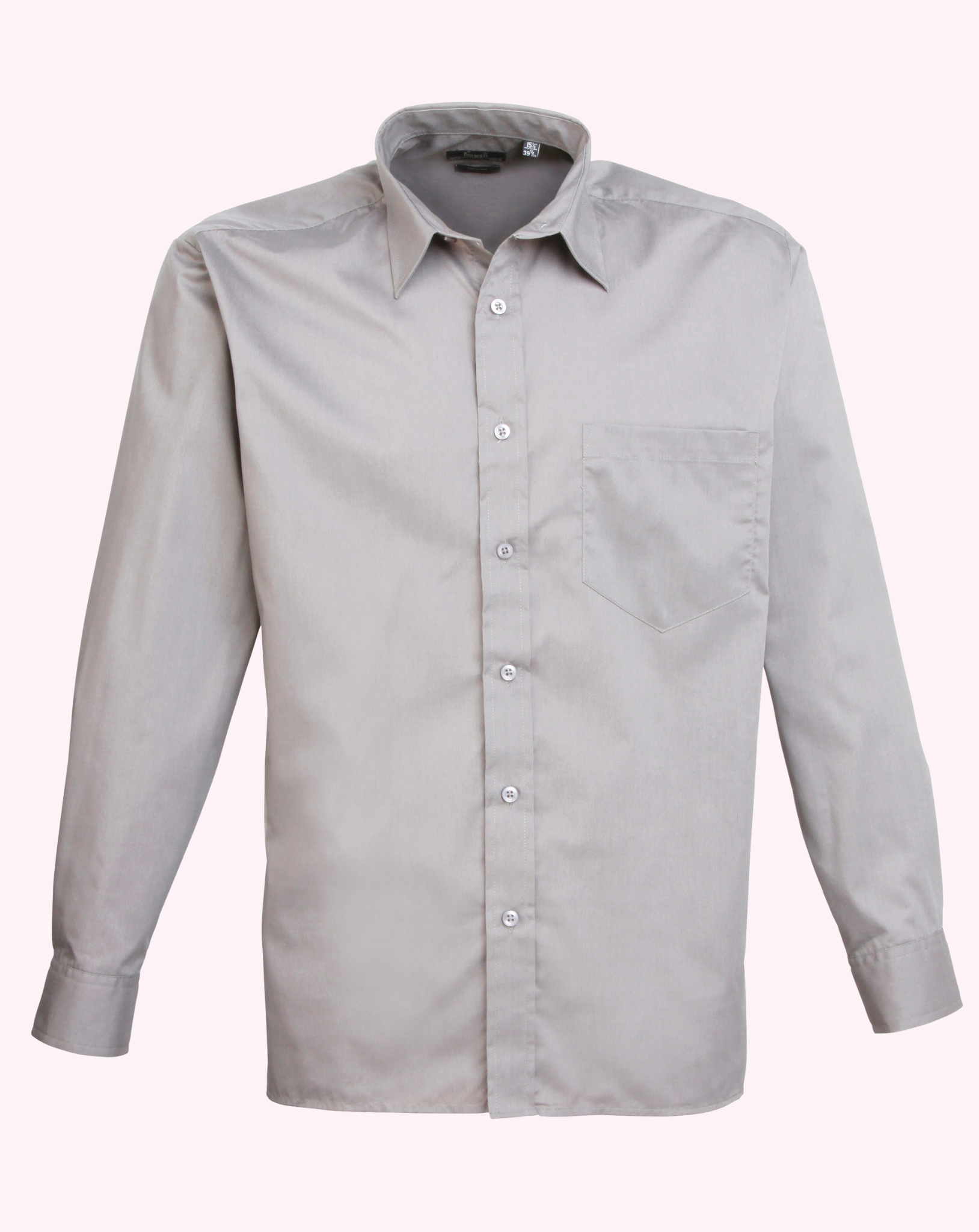 Premier Long Sleeve Poplin Shirt Pastel Colours