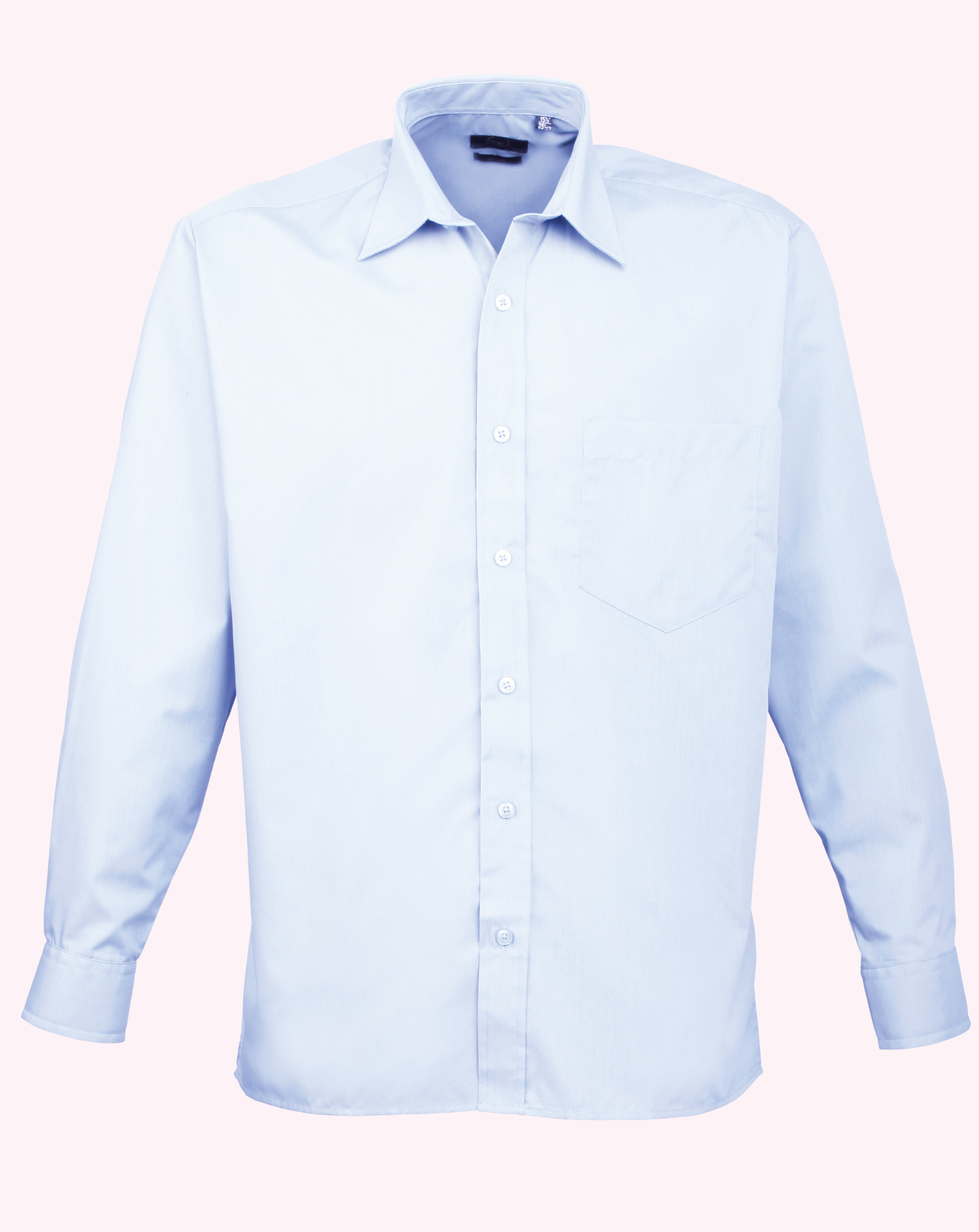 Premier Long Sleeve Poplin Shirt Pastel Colours