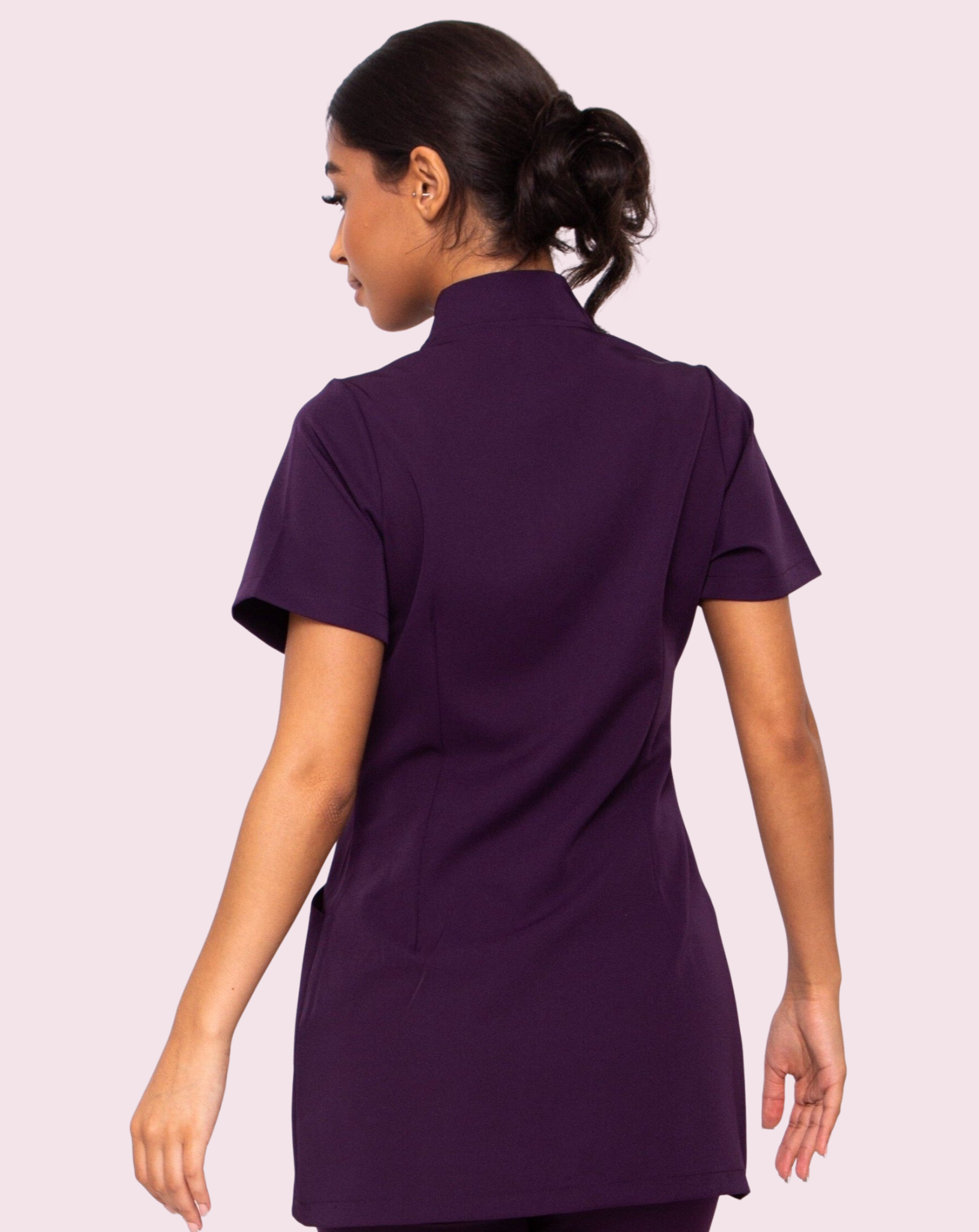 Allure Two Pocket Beauty Tunic - Aubergine