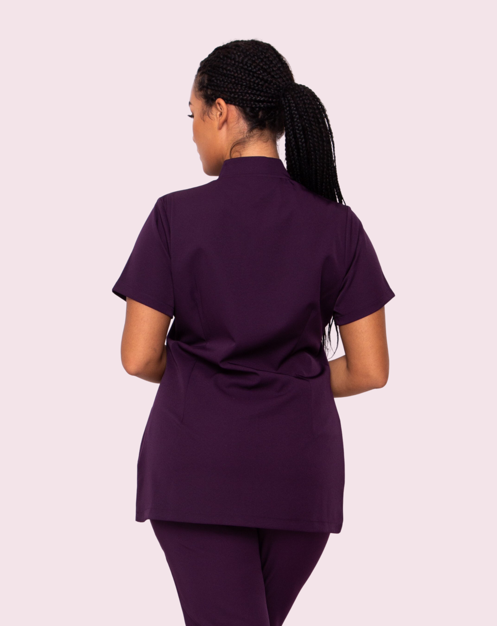 Allure Two Pocket Beauty Tunic - Aubergine