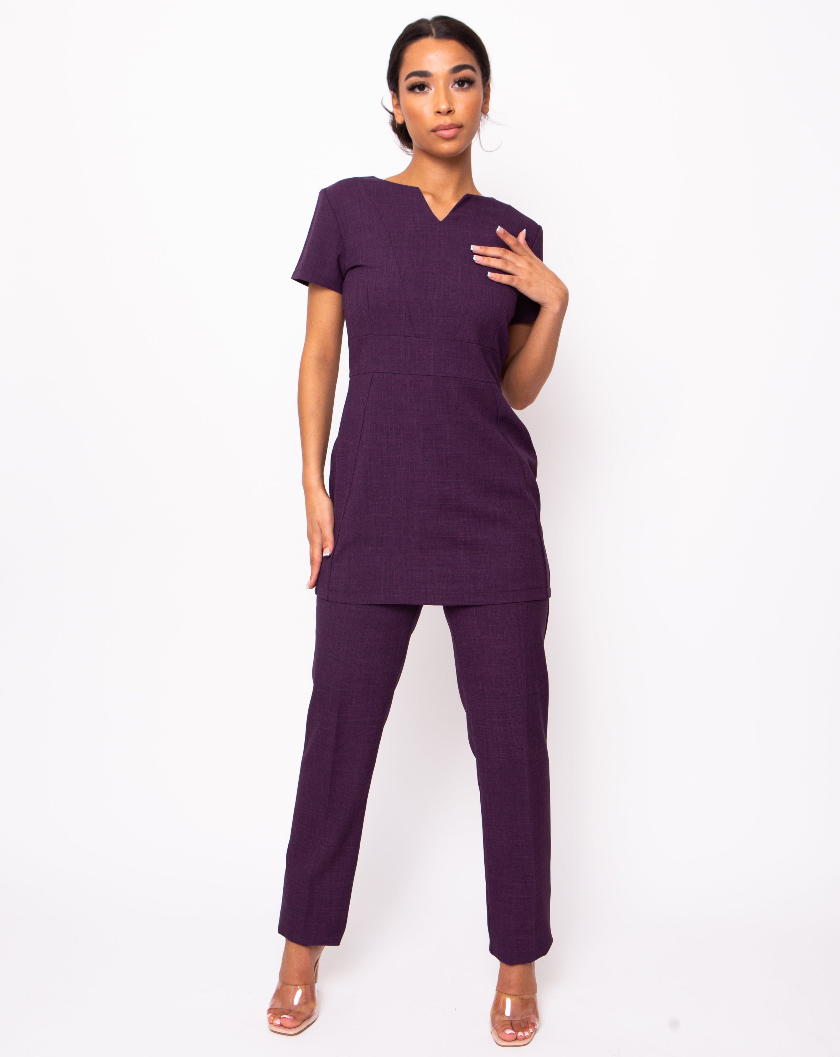 Wish V-Neck Beauty Tunic - Plum