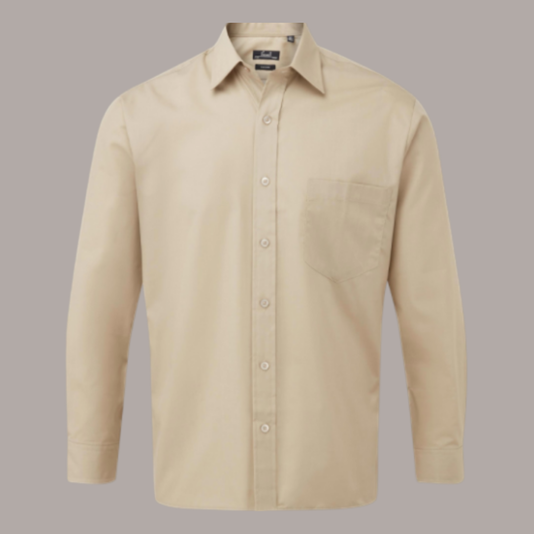 Premier Long Sleeve Poplin Shirt Muted colours