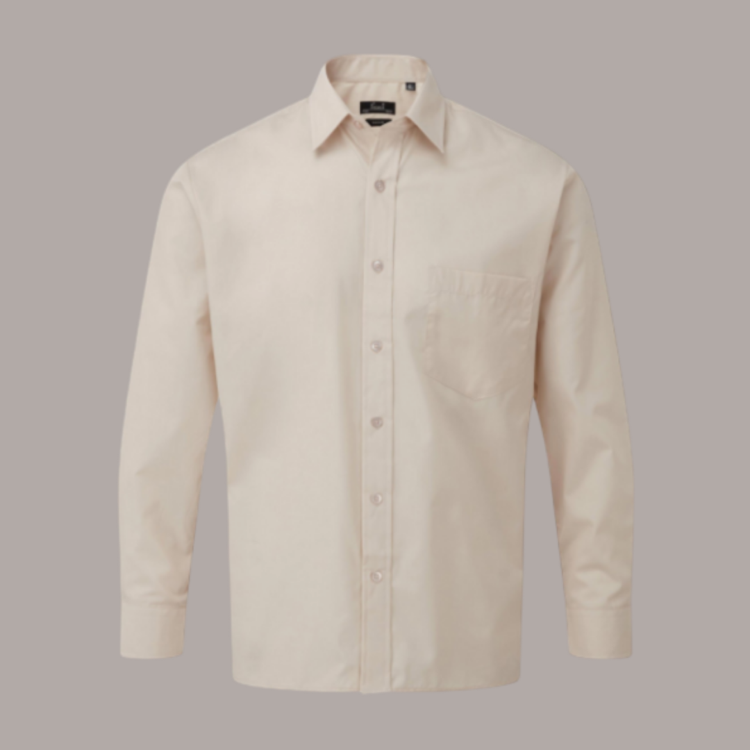 Premier Long Sleeve Poplin Shirt Pastel Colours