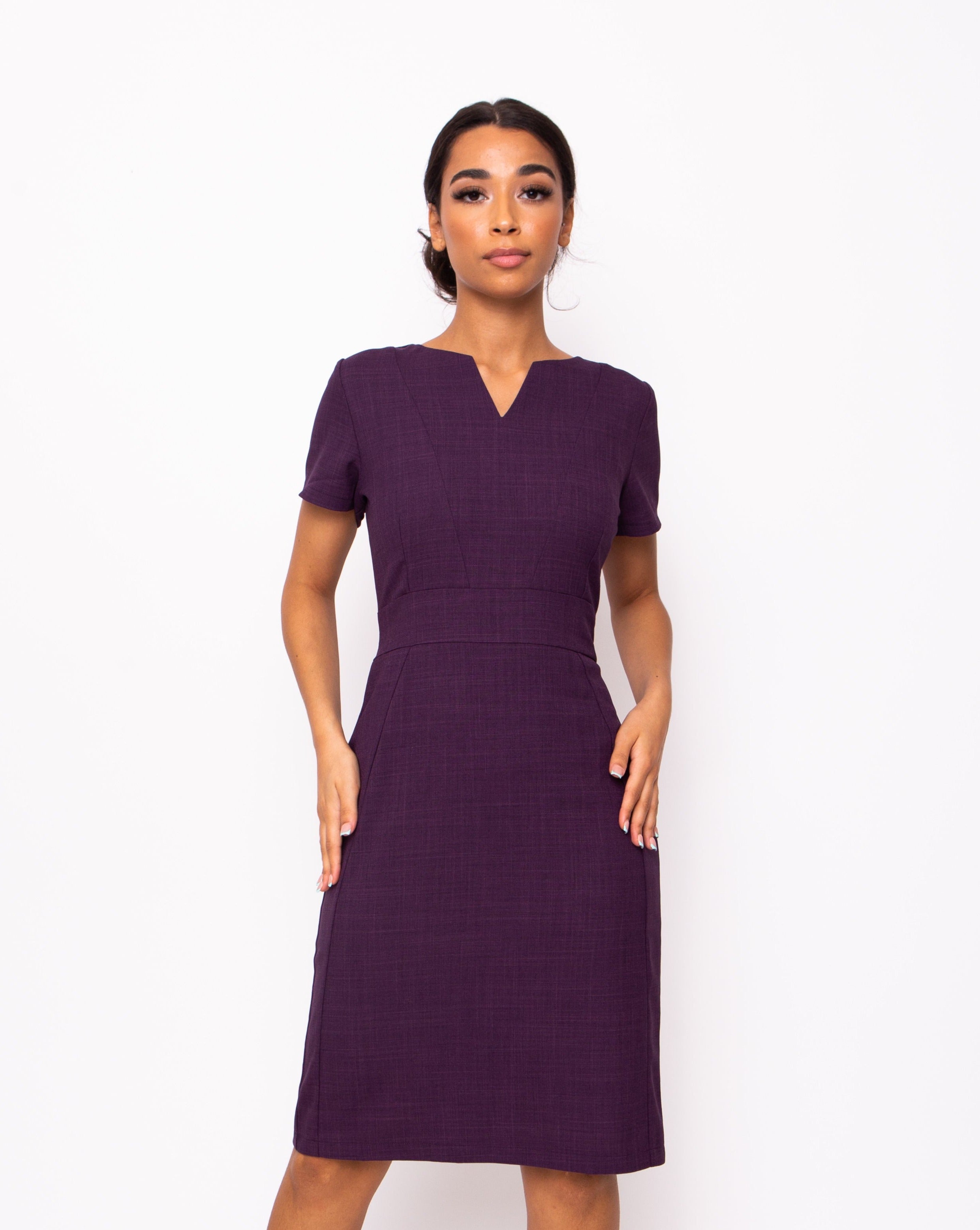 Plum colored 2024 sheath dress