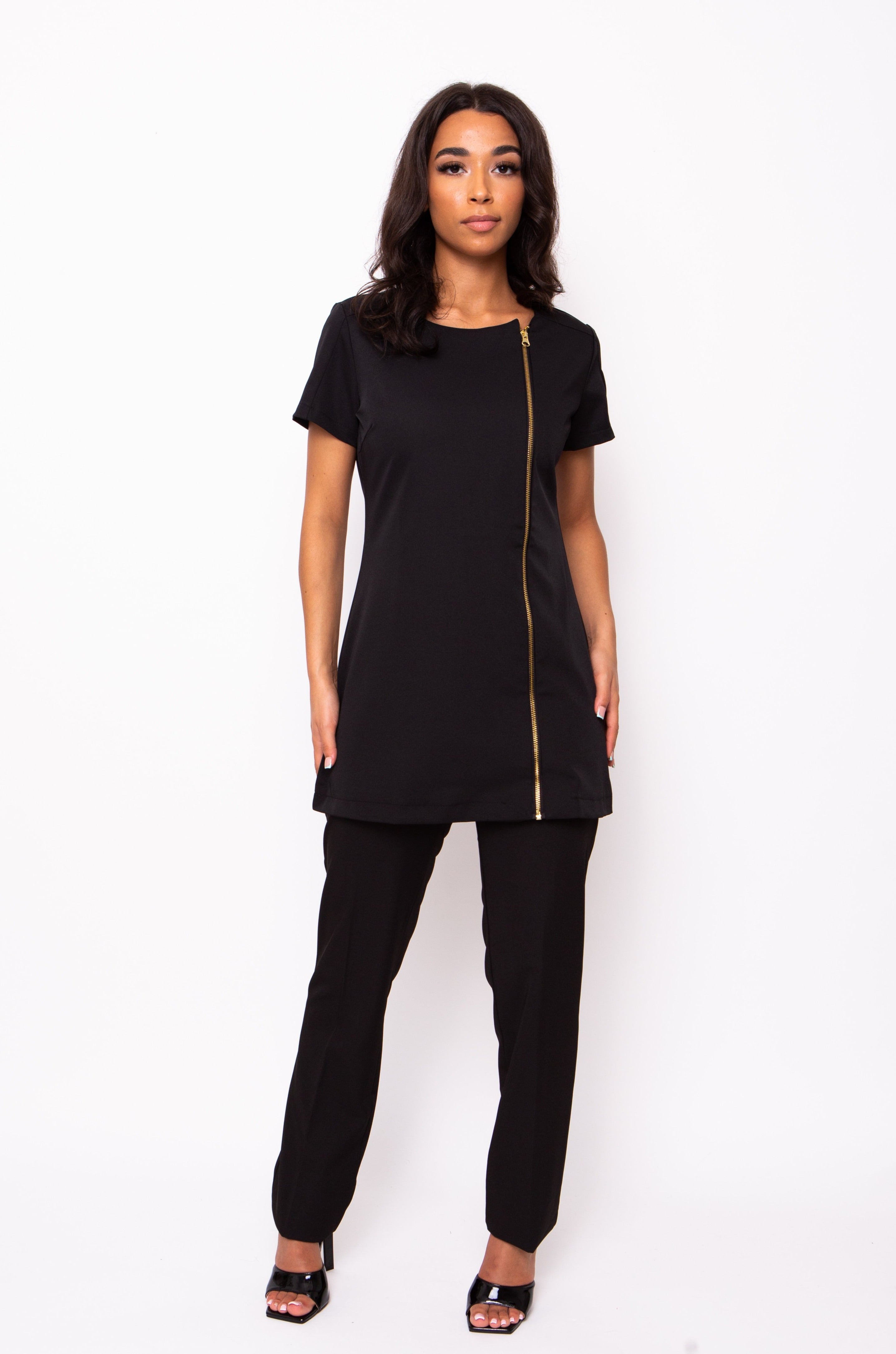 Hero Round Neck Tunic - Black