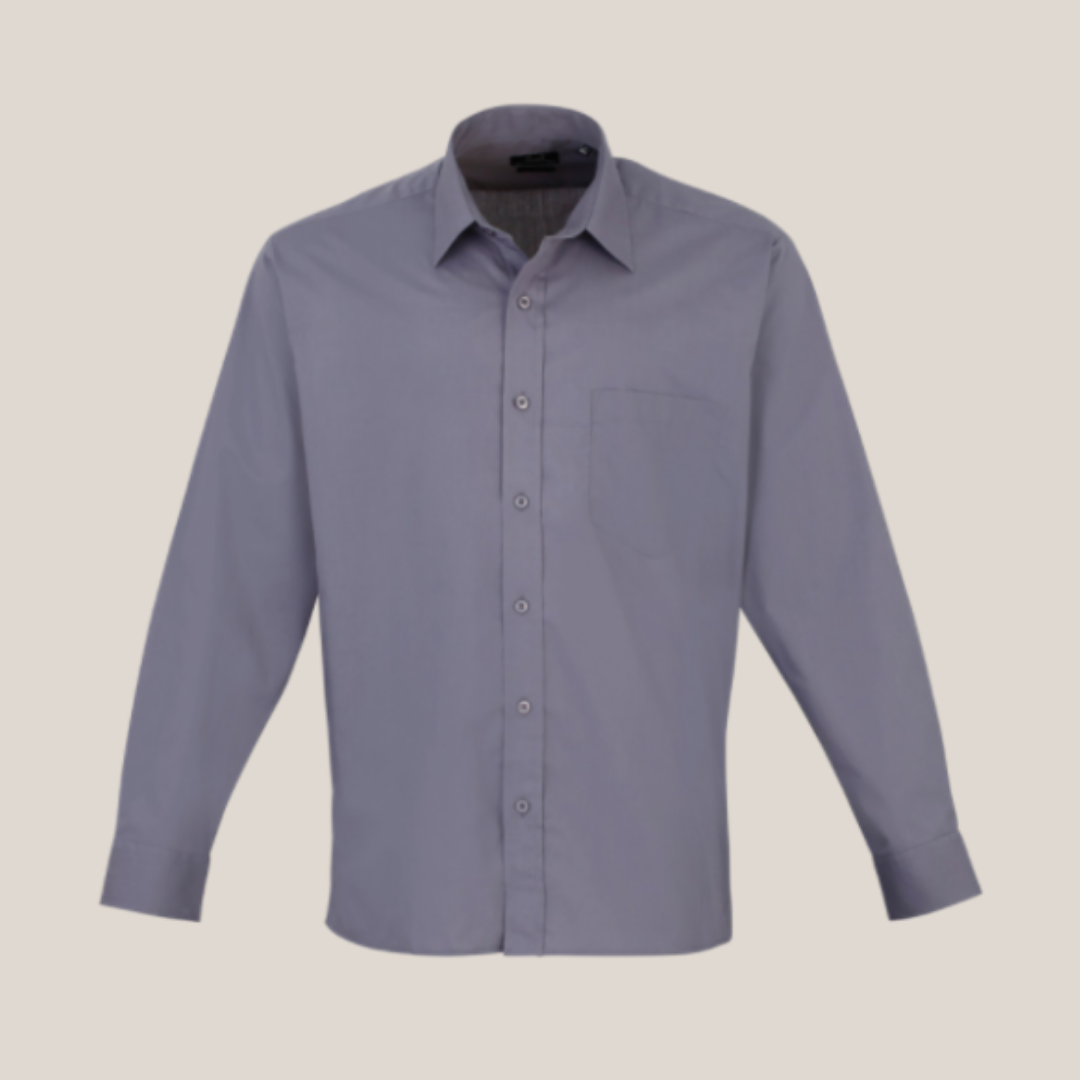 Premier Long Sleeve Poplin Shirt Muted colours