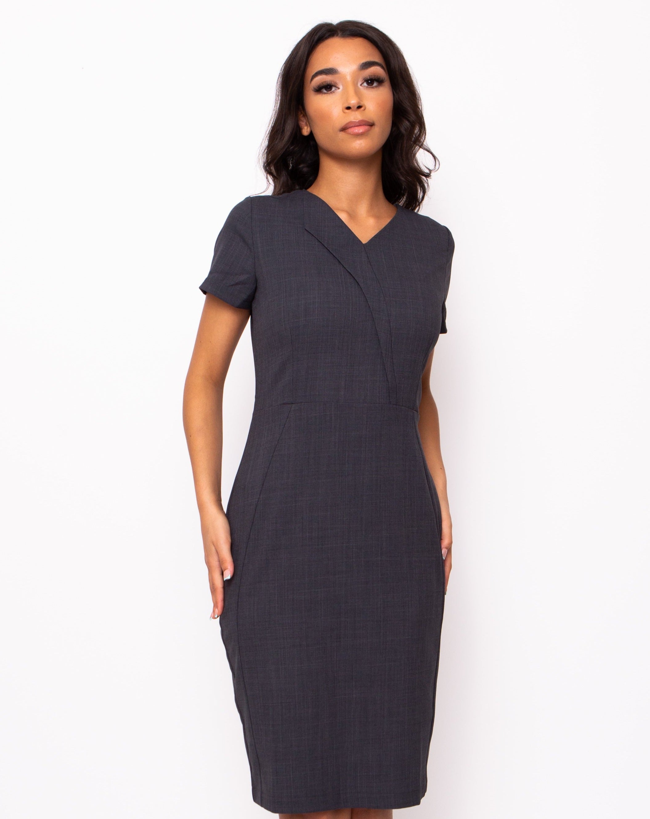 Grey work dress on sale uk