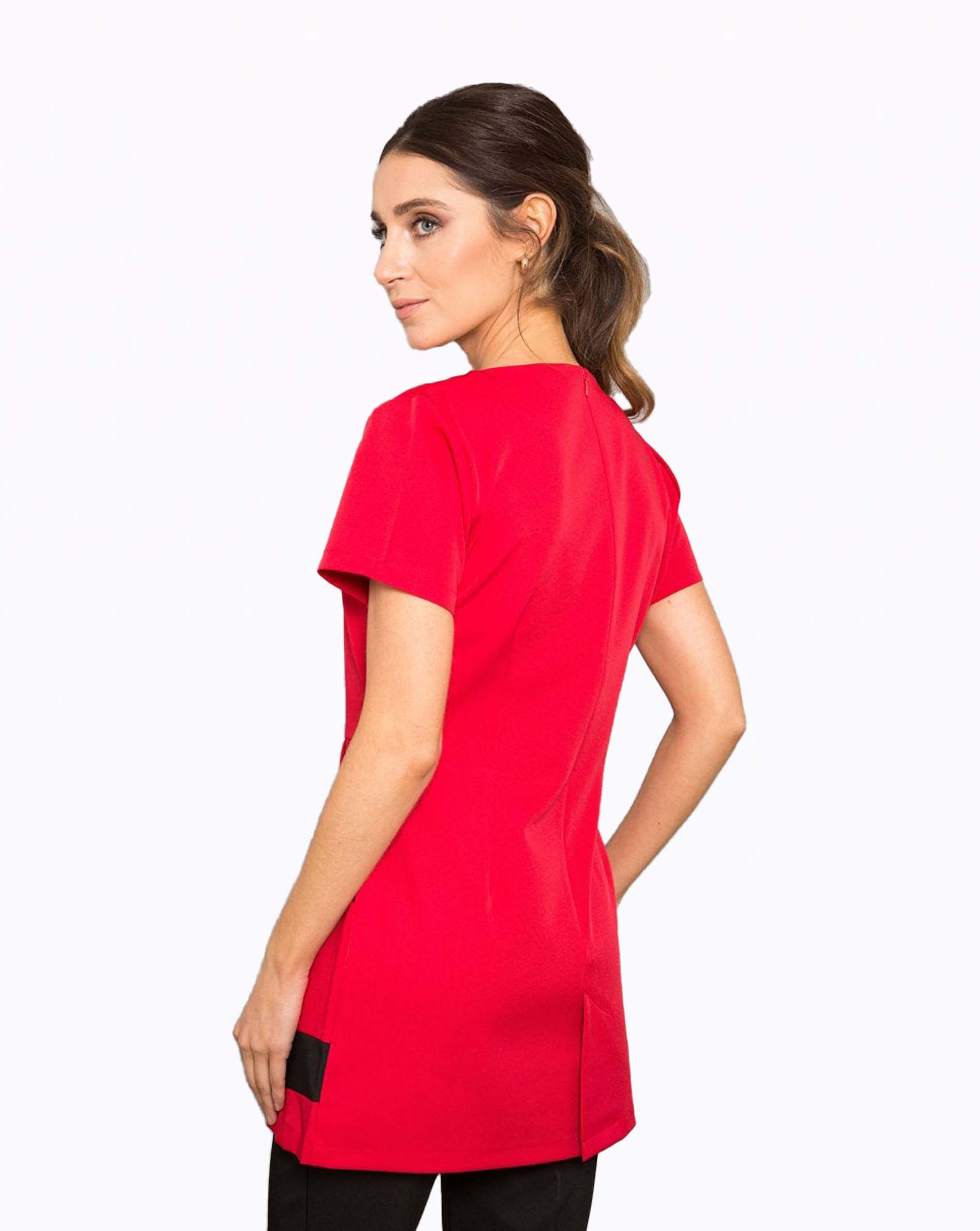 half sleeve red beauty tunic 