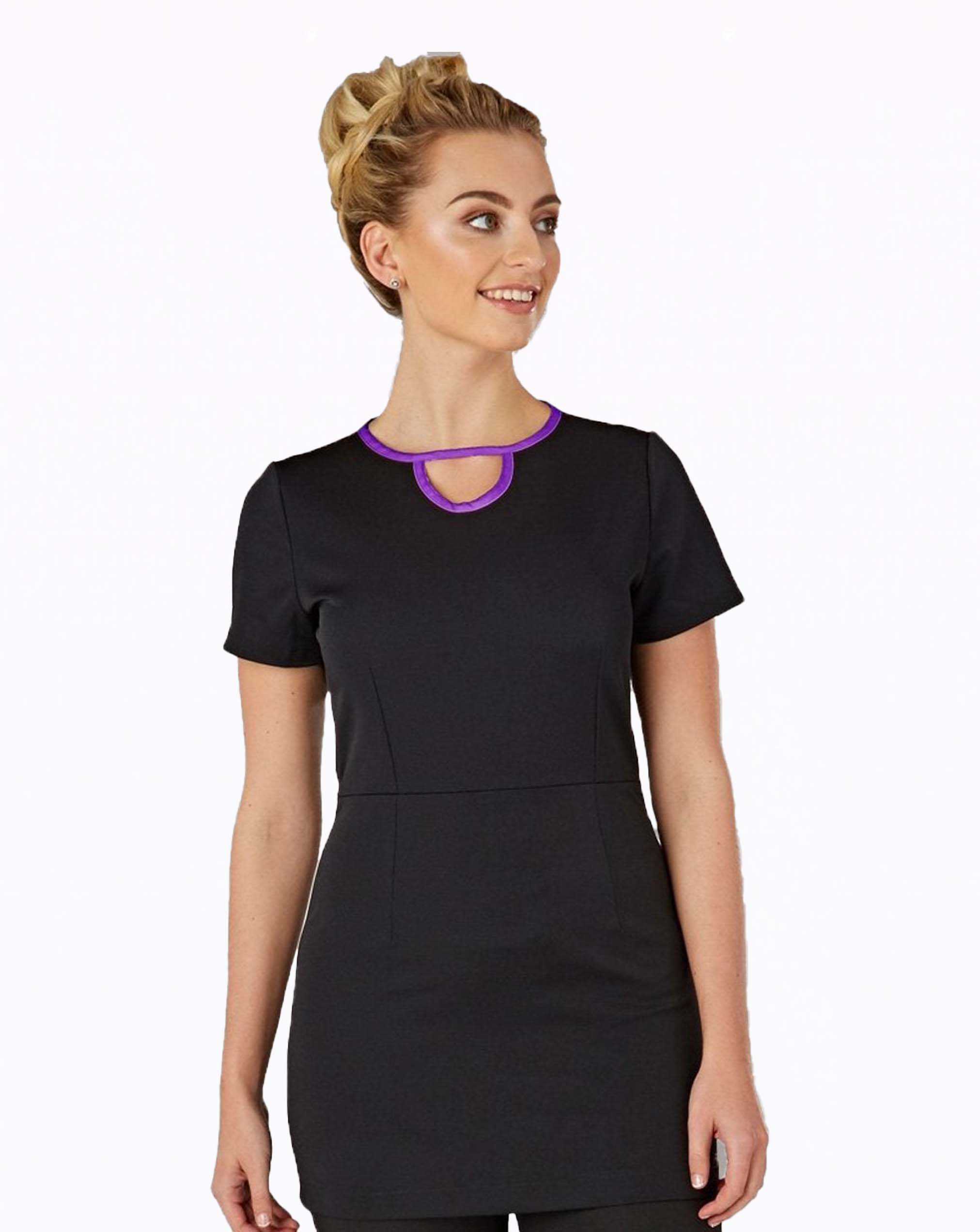 black and purple beauty tunic