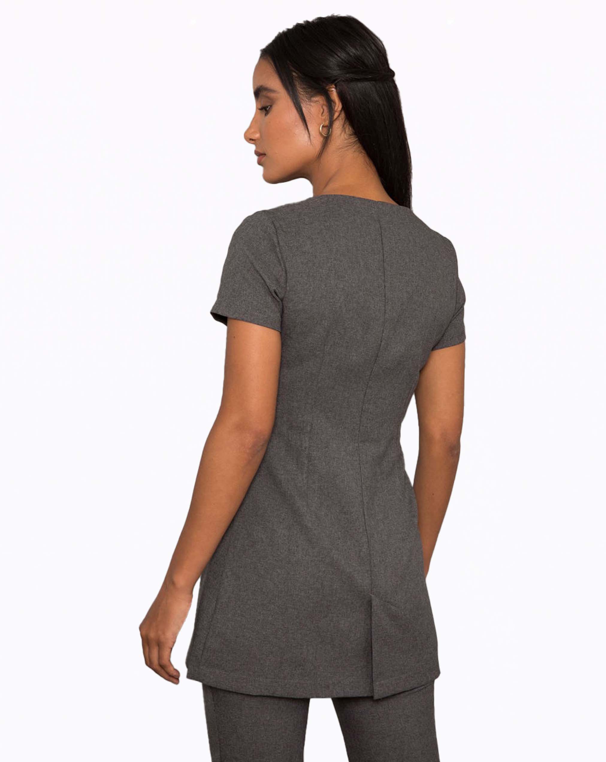 grey hairdressing tunic