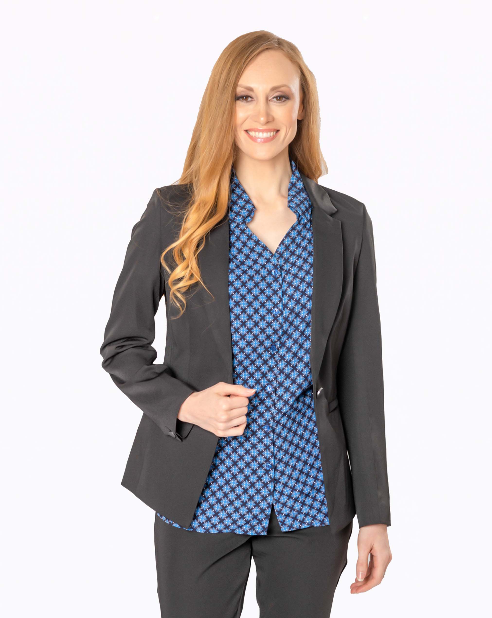 Koko Two Pocket Tailored Work Blazer (Luxury Twill)