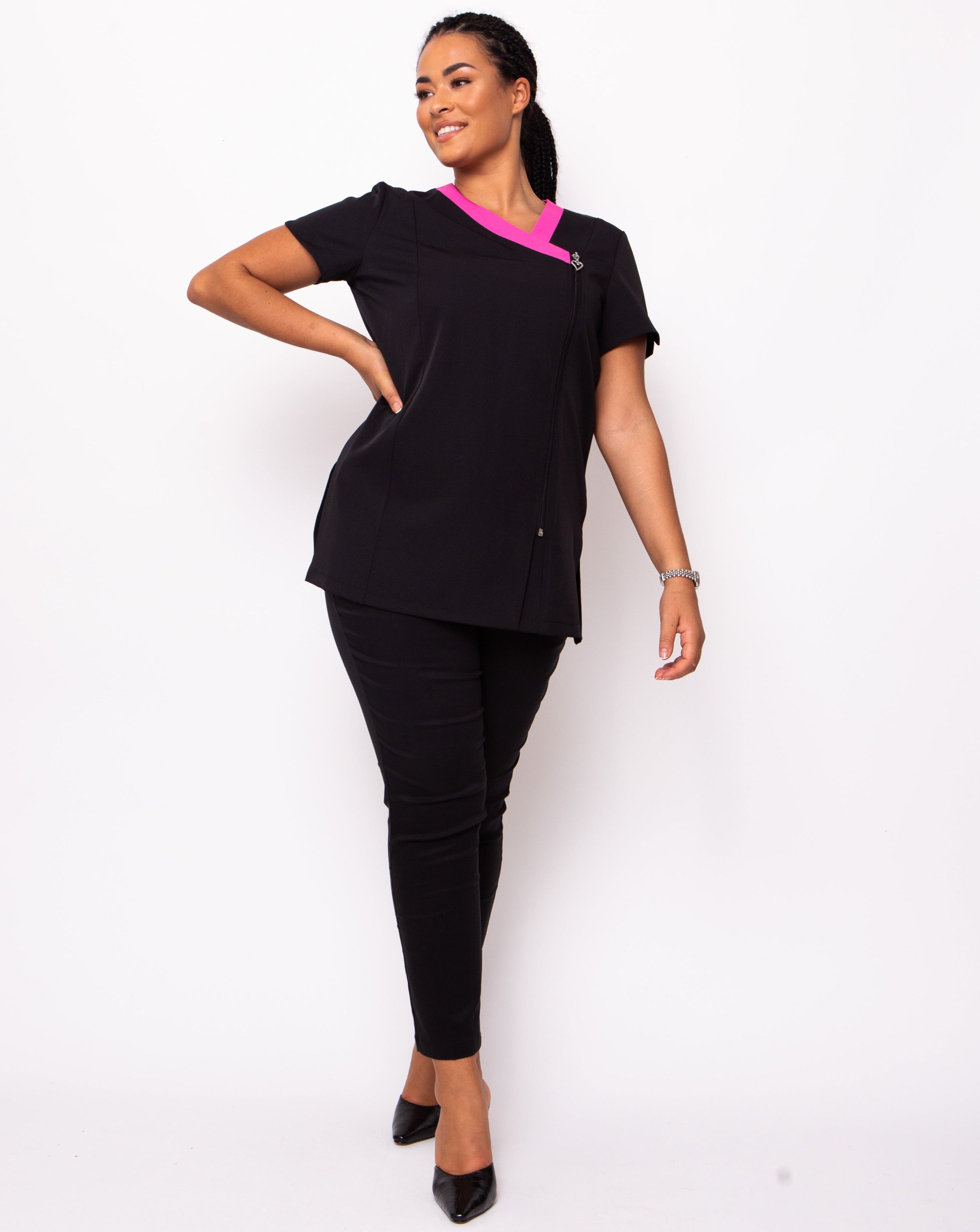 black plus size beautician tunic 