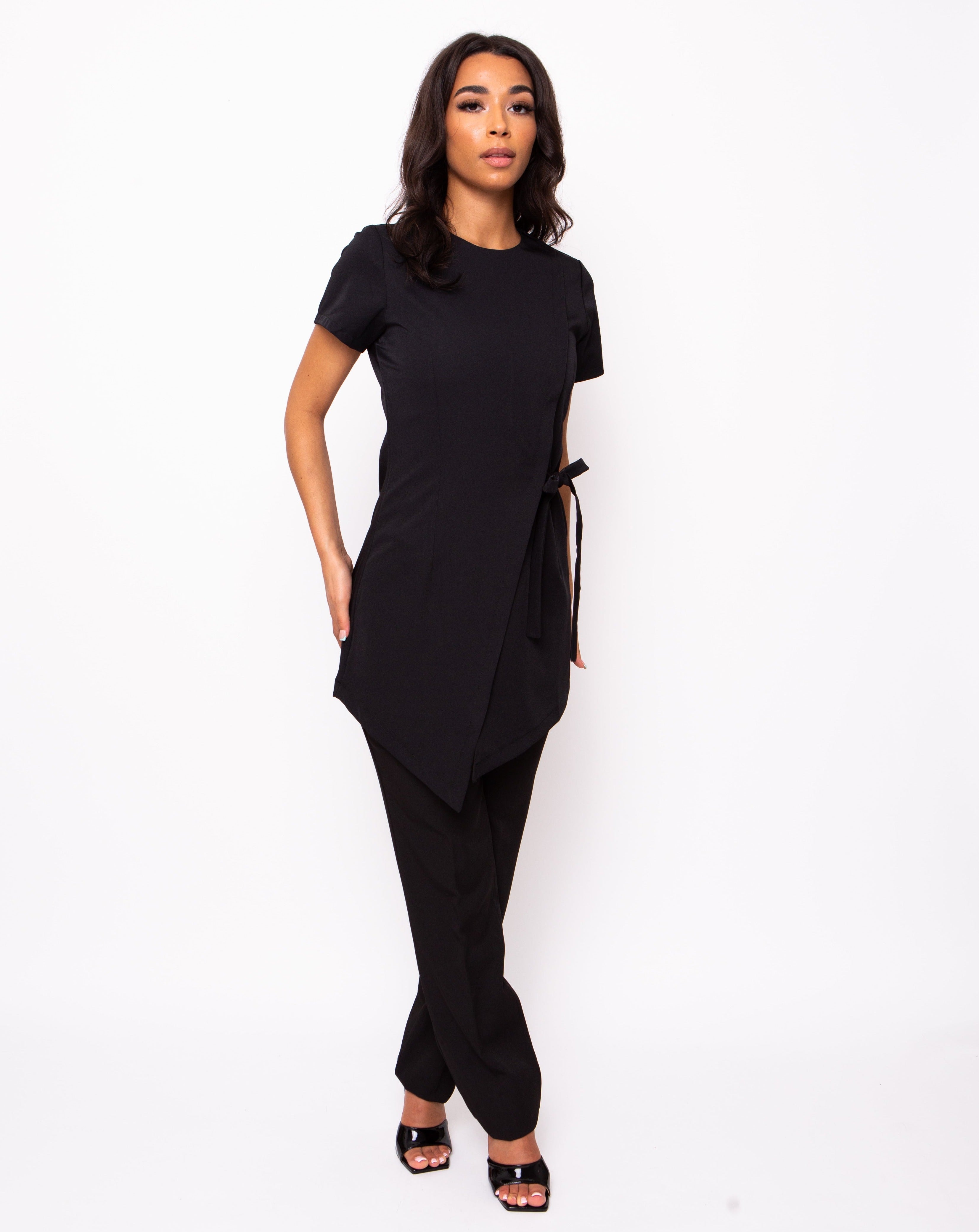 black hairdressing tunic