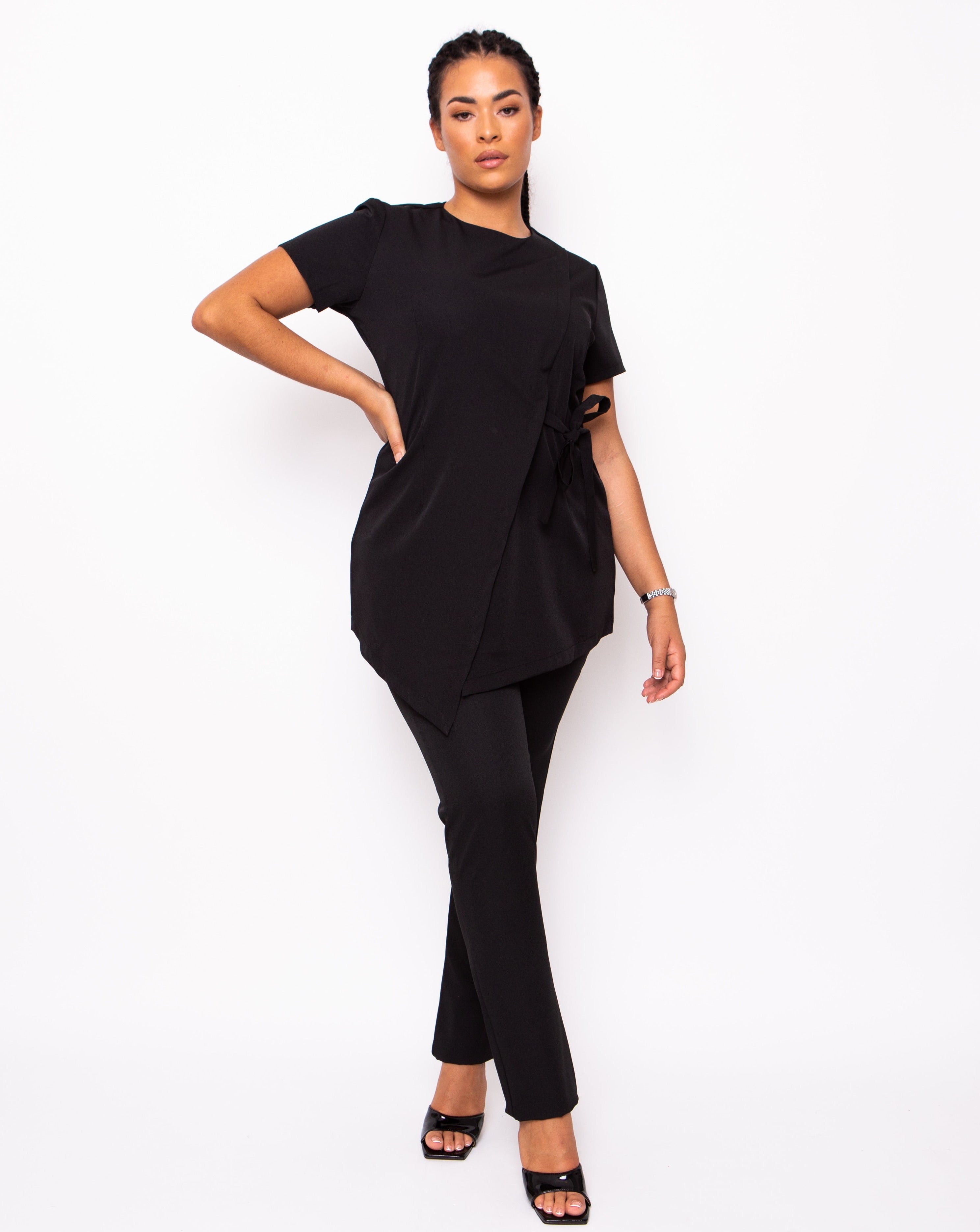 black beautician tunic plus size