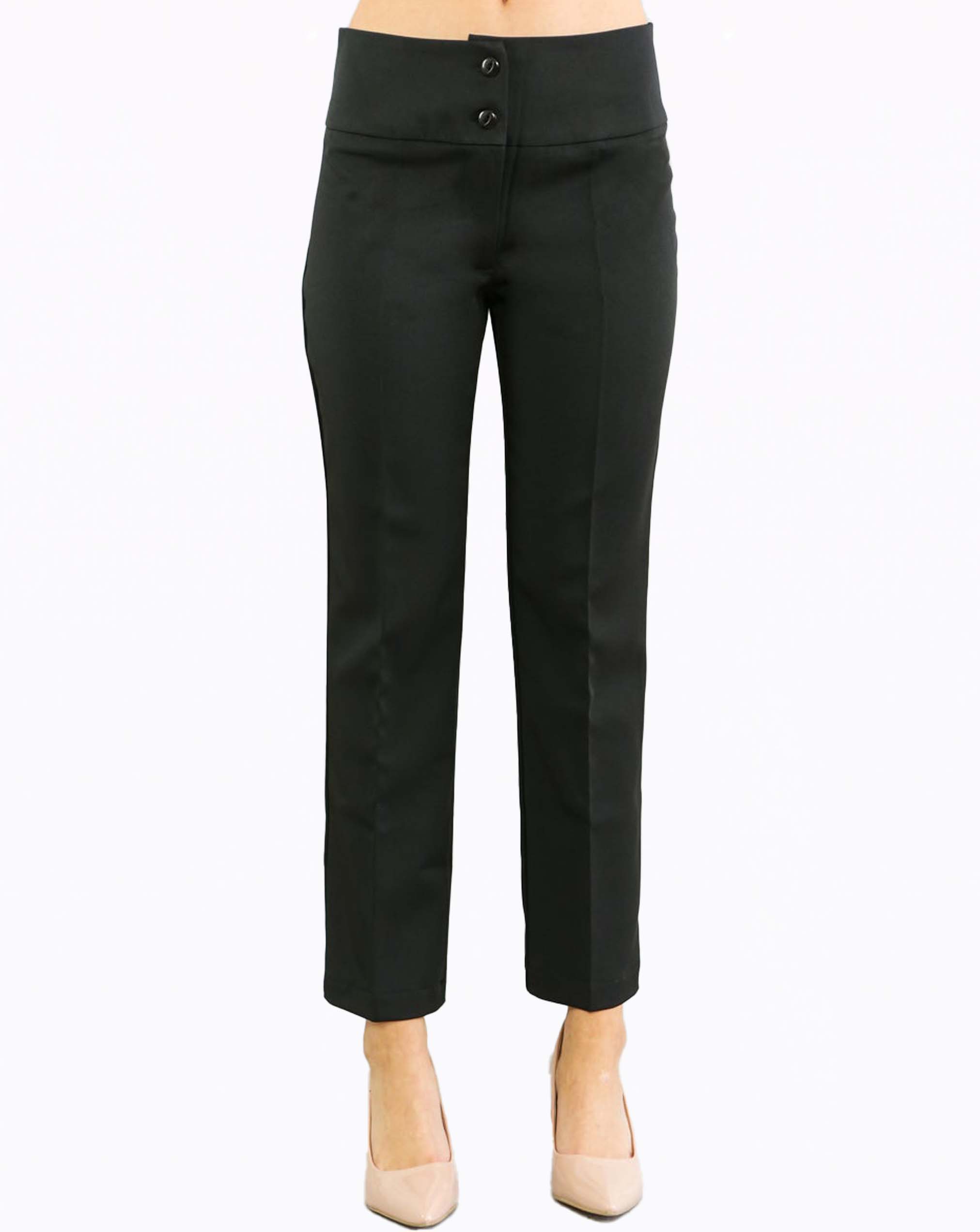 Signature Ankle Grazer Trousers (Luxury Twill) - Black