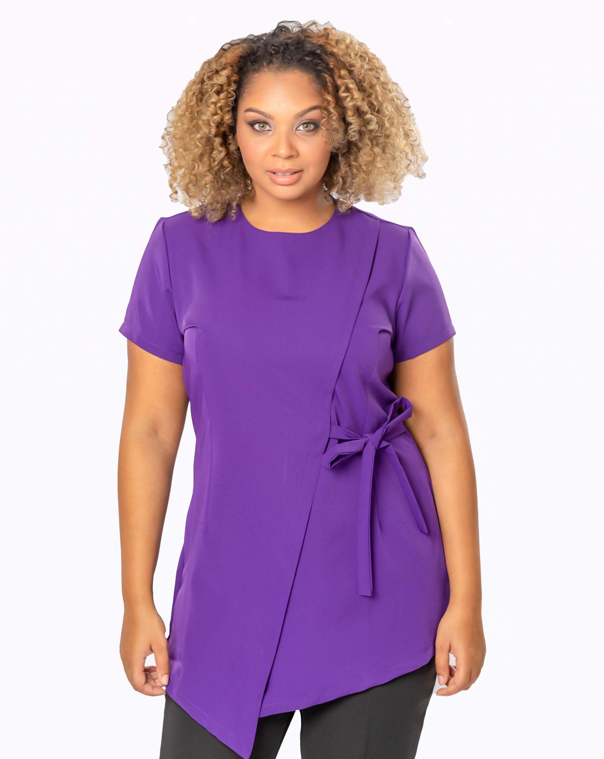 Tranquility Asymmetric Beauty Tunic - Purple